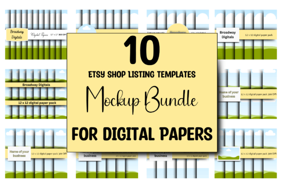 Download 10 ETSY Digital Paper Mockup Templates - Premium Resources