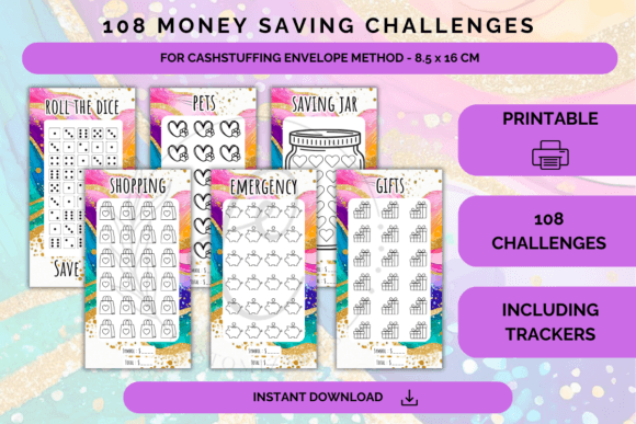 Download Money Saving Challenges Printable Bundle - Challenges Collection