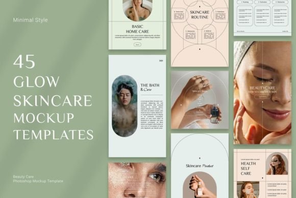 Download 45 Glow Skincare Mockup Templates - Premium Resources