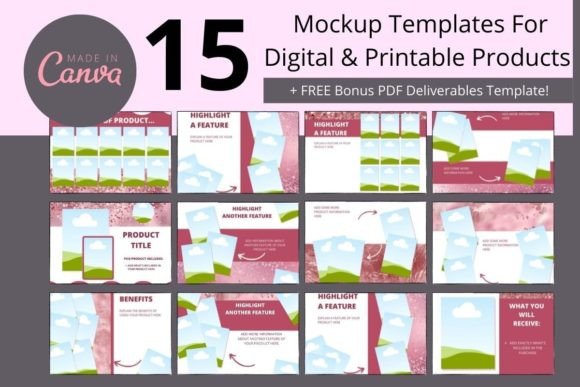 Download Pink Mockup Templates for Listing Photos - Premium Resources