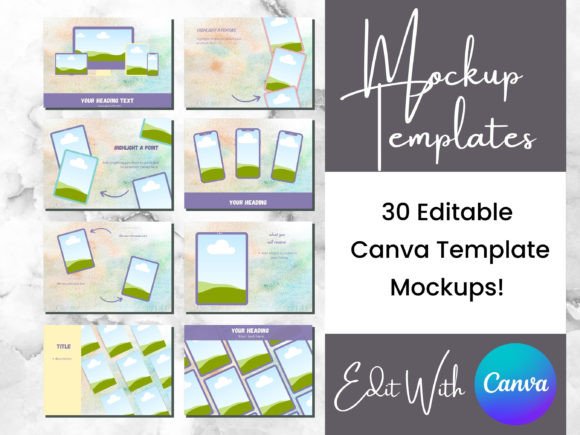 Download 15 Spring Watercolor Mockup Templates - Premium Resources