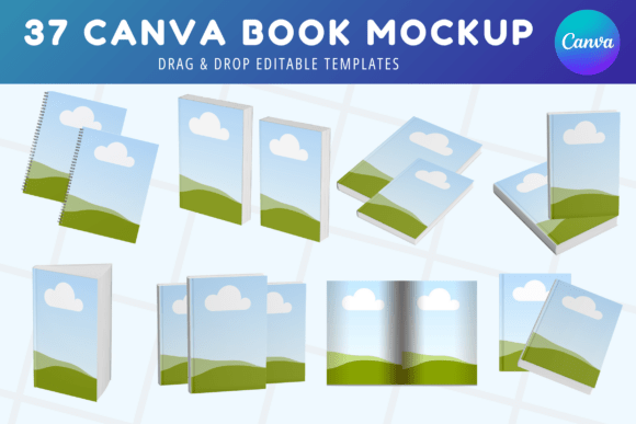 Download Canva Editable Book Mockup Templates - Book mockup Collection